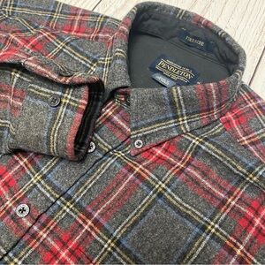 Pendleton Fireside Plaid Wool Shirt with Stewart Tartan Medium